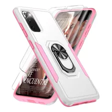 Funda Para Samsung Galaxy S20 - Blanca/rosa/anillo