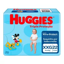 Fralda Huggies Tripla Proteção Xxg De 14 A 18 Kg