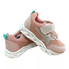 Tenis Menina Estrela Rosa Led Lançamento Casual Passeio