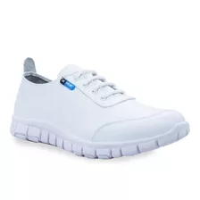 Zapato Tenis Blanco Piel Ultraligero Enfermer Dr Hosue 3017