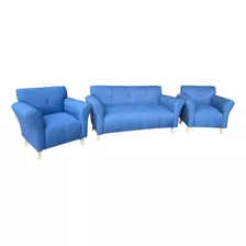 Nórdico Curvo 3+1+1 Sillones Sofa Juegos De Living