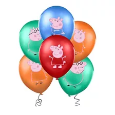 Balões Latex Peppa Pig 12 Peças Decoração Festa Aniversário