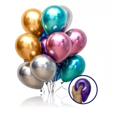 Balão Bexiga Metalizado Alumínio Várias Cores Tamanho 5 25un