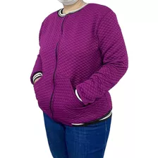 Jaqueta De Frio Plus Size Listra Feminina Casaco Com Bolso