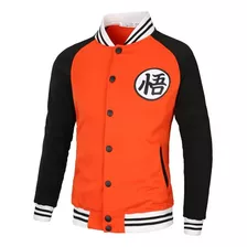 Suéter Chaqueta De Botones Negro Dragon Ball Z Goku