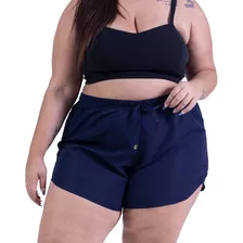 Shortinhos Feminino Plus Size Praia Alta Qualidade Kit 3