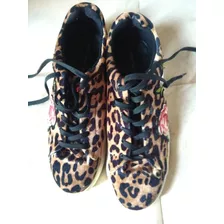 Zapatillas Urbanas Steve Madden Animal Print T.38 Impecables