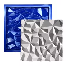 Forma 3d De Gesso Abs Azul 1mm - Diamante 30x30cm Lindíssimo