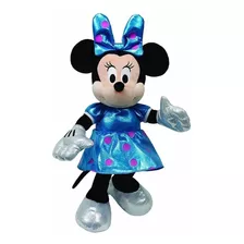 Pelúcia Minnie Mouse Beanie Babies Ty Vestido Azul 20cm Dtc