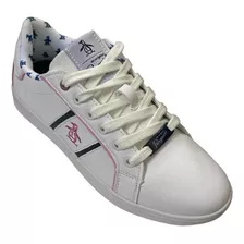 Zapatilla Penguin Mujer Selina White / Navy / Pink