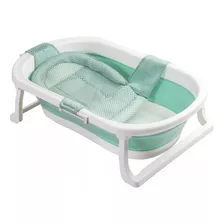 Bañera Plegable Con Hamaca Y T° Bebeglo Rs-740-3 Verde