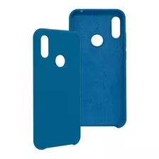 Funda Ghia De Silicon Color Azul Con Mica Para Huawei Y6 /vc