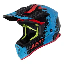 Capacete Just1 J38 Mask Azul/vermelho