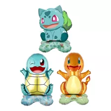 3 Globos Pokémon Con Base Candy Bar Deco