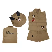 Fantasia Mickey Safari Luxo Infantil - Personalizada