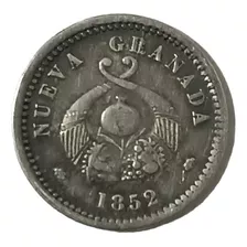 Moneda Colombia 1 Real 1852 Bogotá Nueva Granada