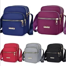 Bolsa Mochila Feminina Pequena Impermeavel Nylon Transversal