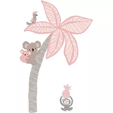 Calypso Rosa/taupe Koala Y Pegatina De Pared De Árbol ...