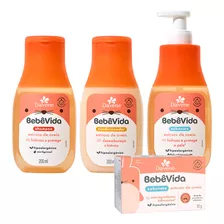 Kit Higiene Shampoo + Cond + Sab Liquido + Barra - Bebê Vida