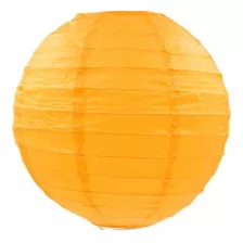 Lámpara Bola De Papel Arroz China 30 Cm Naranja