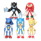 Set 5 Figuras De Sonic Knuckles Medianos De ColecciÃ³n