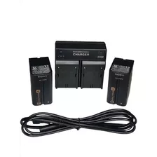 Bat-eria Sony Np-f970 Dcr-trv720 Kit 2+1 Carregador Nfiscal