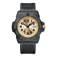 Reloj Luminox Navy Seal Oro Edición Limitada Xs.3505.gp.set Color De La Malla Negro Color Del Bisel Negro Color Del Fondo Dorado
