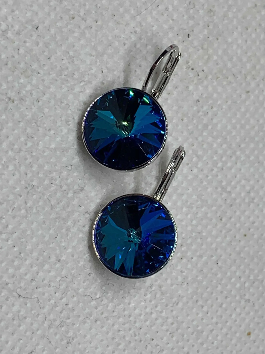 Aros Plata 925 Huggies Cristal Swa Rivoli 13 Mm Brisura