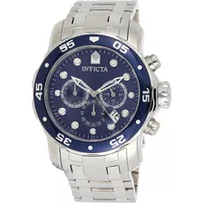 Reloj Invicta Plateado De Acero Inoxidable Azul Para Hombre