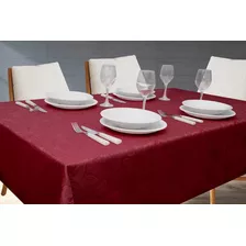 Toalha De Mesa Jacquard 4 Lugares | Admirare Cor Carmim