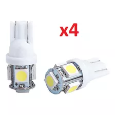 Bombillo Led Muelita T10 Luz Blanca 5 Led Alto Brillo