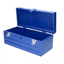 Caja Porta Herramientas Metálica Azul Reforzada Con Charola