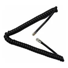 Cable Tubo Telefono Espiralado 2 M Rj-9 4 Hilos Negro