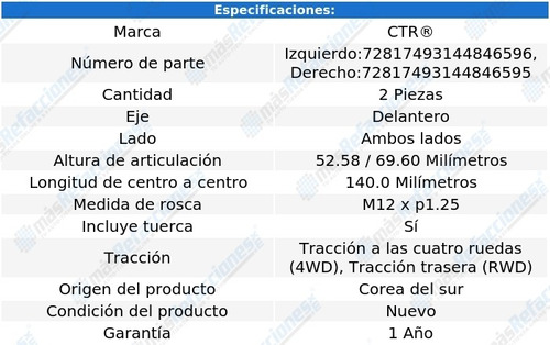 Par Tornillos Estab Del Toyota Tacoma V6 4.0l 05 Al 15 Ctr Foto 2