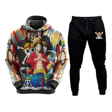 Conjunto De Moletom E Calça Anime Chapéu De Palha Escolha