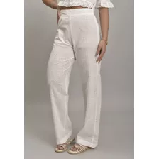 Calça Pantalona Laise Na Cor Off-white Dialogo Jeans