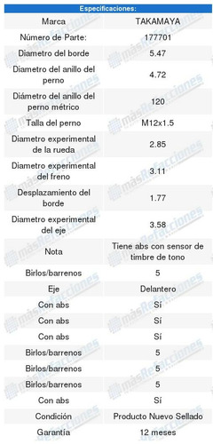 Maza Rueda Delantera Bmw 524td Foto 2