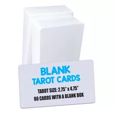 Imagame - Cartas De Tarot Blancas En Blanco, 80 Cartas, Tama