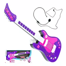 Guitarra Eletrônica Infantil Com Microfone De Orelha Unik