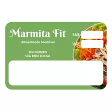 100 Adesivos Personalizado Para Marmita Comida Fitness 6x4cm