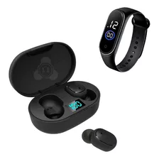 Fone De Ouvido Bluetooth Sem Fio + Relógio Digital De Brinde