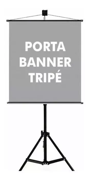 Porta Banner 2,10m C Garra Pedestal Tripé Suporte Imediato
