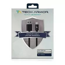Tech Armor Cable Usb Micro-usb De Alta Velocidad-6ft-usb