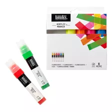 Caja Marcadores Acrílico Grueso Liquitex X6 Fluorescente 