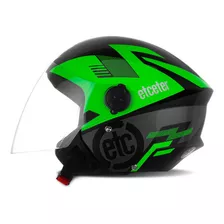 Capacete Moto Aberto Feminino New Liberty 3 Etceter Cor Verde Tamanho Do Capacete 56