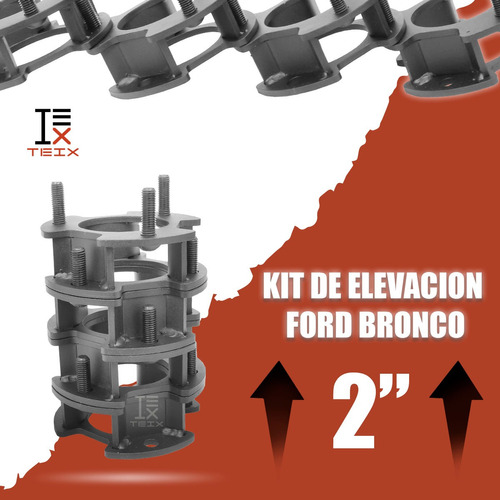 Aumento Tacn Calza Resorte Levantar 2 PuLG Ford Bronco Foto 3