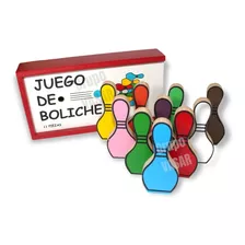 Juego De Boliche Bolos Madera Didáctico Infantil Para Niños