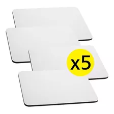 Mouse Pad Sublimable Rectangular 23x19cm Blanco Estampado X5