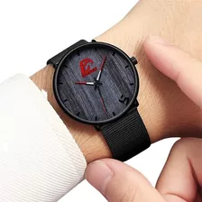 Reloj Minimalista De Cuarzo Correa De Malla Acero Inox Retro