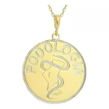 Colar De Podologia Folheado A Ouro 18k